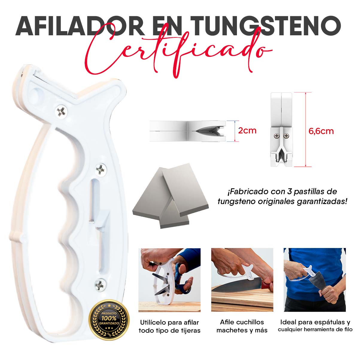 Afilador en Tungsteno Real (Hecho en Colombia)