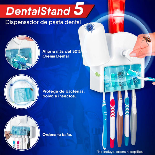 Dispensador de crema dental 5 cepillos